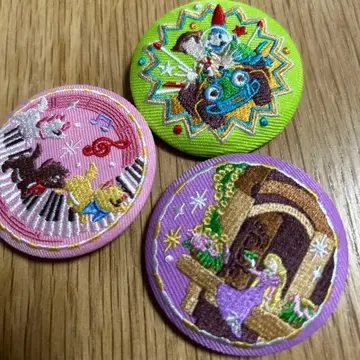 디즈니 자수 캐릭터 캔뱃지 세트 3개