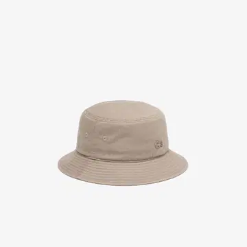 Lacoste 베이지 바이오 워시 버킷 햇