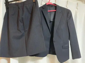 [ 9호 ] 네이비 스트라이프 스커트 수트 상하의 세트