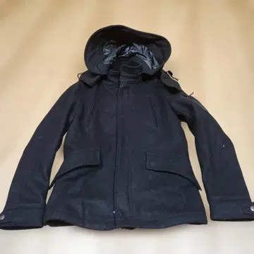 나노 유니버스 블랙 울 코트 S