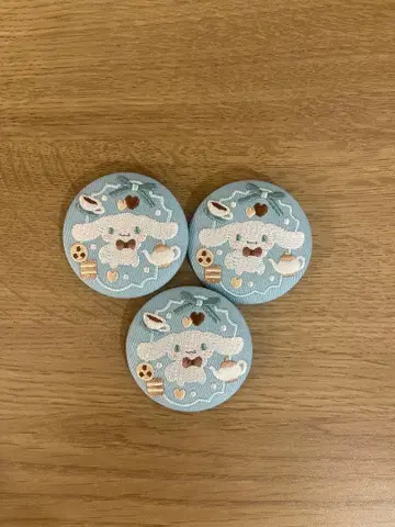 산리오 캐릭터즈 자수 캔뱃지 비스킷 3 [ 시나몬 ]