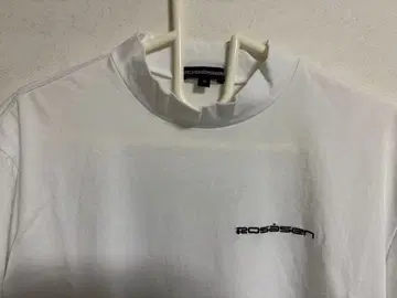 rosasen 화이트 하이넥 셔츠