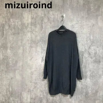 [ mizuiroind ] 크루넥 와이드 튜닉 니트 원피스