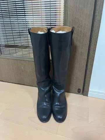 새상품급 산테보렐라 롱 부츠 블랙 천연 가죽