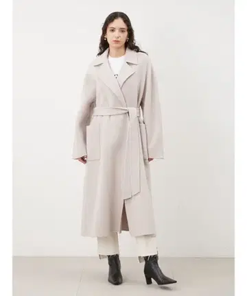 Mila Owen 울 리버 로브 코트 아이보리 0