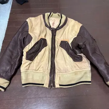 가죽 라이더 자켓 베이지 브라운