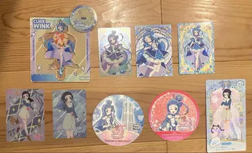 큐어 잉크 트레이딩 카드 코스터 아크릴 스탠드 세트