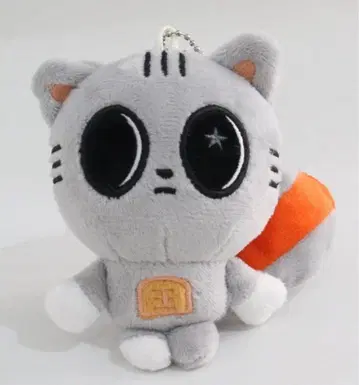 고양이 캐릭터 봉제 인형 키체인 포함