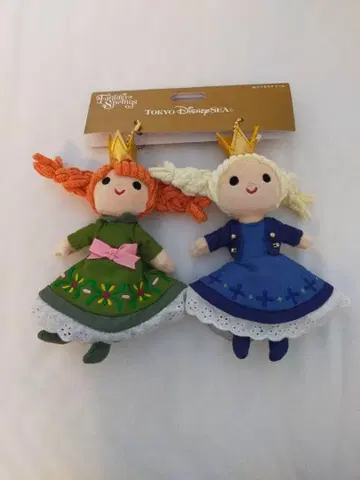 디즈니 판타지 스프링스 엘사 안나 봉제 인형 참