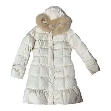 새상품급 프라임 패턴 퍼(fur) 부착 다운 자켓