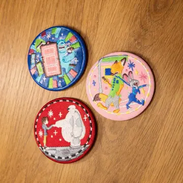 디즈니 자수 핀 배지 3종 세트 Biscuit2