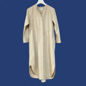 CHILLEA 베이지 셔츠 원피스 긴팔