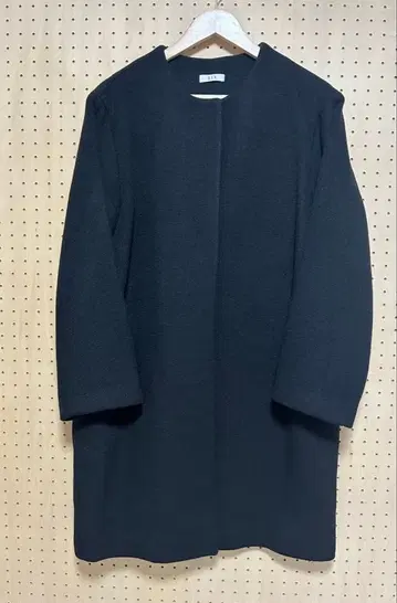 노카라 블랙 롱 코트