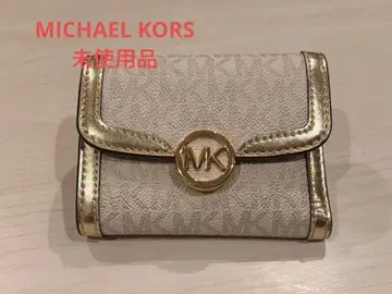 미사용 마이클코어스 접이식 지갑 골드 완판템