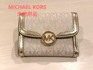 미사용 마이클코어스 접이식 지갑 골드 완판템