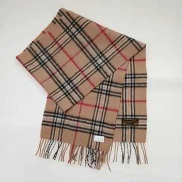 100% 캐시미어 체크 무늬 머플러