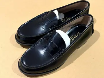 *가격 인하 중* 미사용 새상품 하루타 소가죽 로퍼 블랙 23.5cm E