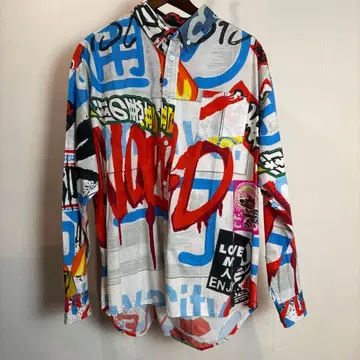 WIND AND SEA 윈드앤씨 그래픽 올 패턴 버튼 셔츠