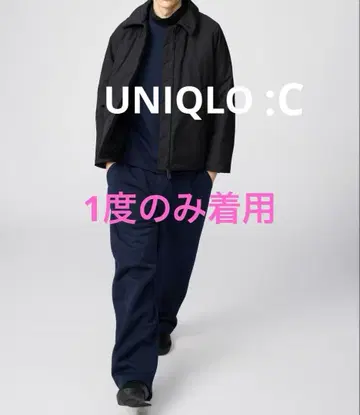 [ 1회 착용 ] UNIQLO:C 퍼프테크 자켓 블랙 M