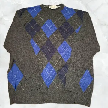 [ LUIGI BALI ] 캐시미어 아가일 무늬 스웨터