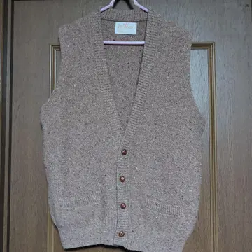 Jantzen 베이지 V넥 베스트 L 사이즈