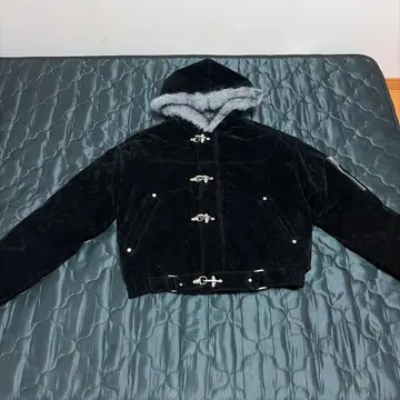 후드 부착 코듀로이 자켓