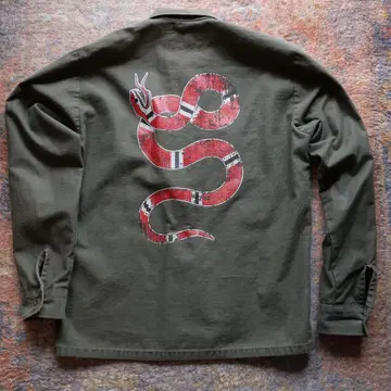 SOFTMACHINE 뱀 그래픽 밀리터리 자켓