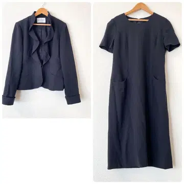 미스아시드 11 프릴 칼라 셋업 수험용 다크 네이비