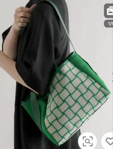 [ 이아파피요네 ] 미사용 모던 메쉬 2WAY 백 Green