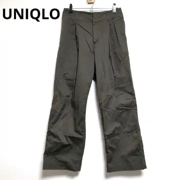 유니클로 [ 새상품급 ] 캐주얼 팬츠 무지 카키 심플 [ 프리 사이즈 ]