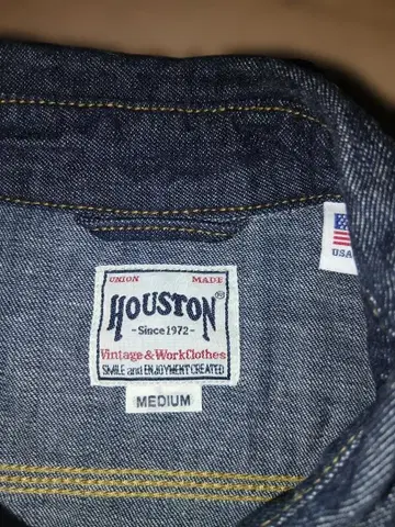 휴스턴 데님 셔츠 남성용 긴팔 워크 셔츠