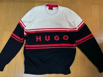 HUGO 스트라이프 니트 스웨터