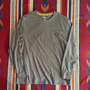 CAT (캐터필러) 남성용 긴팔 포켓 롱T (그레이) 2XL