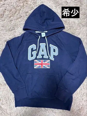 90s 올드 GAP 후드티 네이비 펠트 로고 유니언 잭 [ 레어 ]