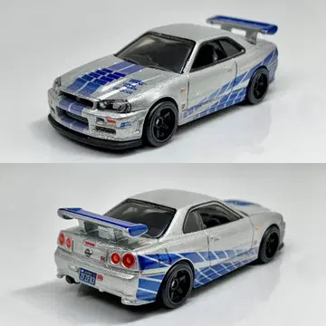 핫휠 닛산 스카이라인 GT-R BNR34 와일드 스피드 은청