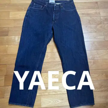 YAECA 10-14W 와이드 테이퍼드 데님 팬츠 w35