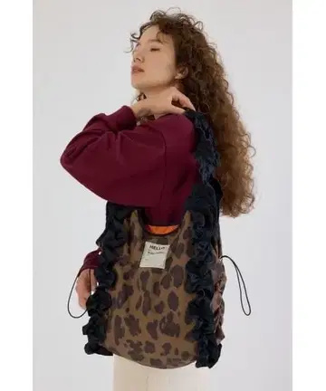 RODEOCROWN 프릴 개더백 레오파드 무늬
