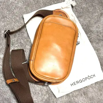 HERGO POCH 엘르고포크 바디백 카멜 수납 가방 포함
