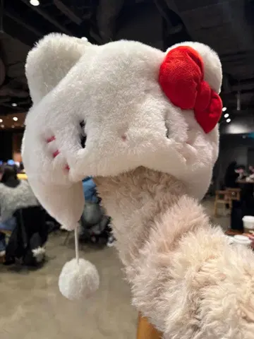 헬로키티 귀도리 모자