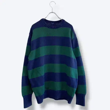 3점 10,000엔 빈티지 구제 의류 도매 레트로 보더 코튼 니트