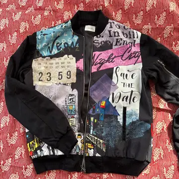 그래픽 프린트 자켓