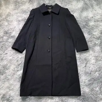 Carat 롱 코트 M 블랙 캐시미어 혼방 고급 베이직 심플