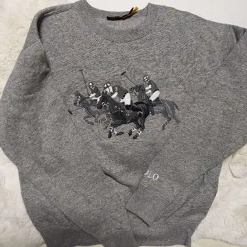 그레이 폴로 경기 자수 맨투맨