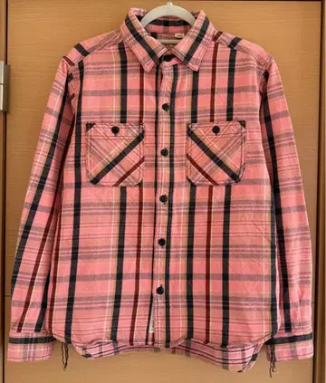 체크 플란넬 셔츠 휴스턴 핑크