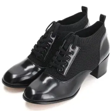 JILLSTUART 레이스업 니트 신발 / 천연 가죽