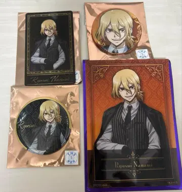 Dr.STONE 점프 페스타 캔뱃지 카드 특전 블랙 슈트 류수이