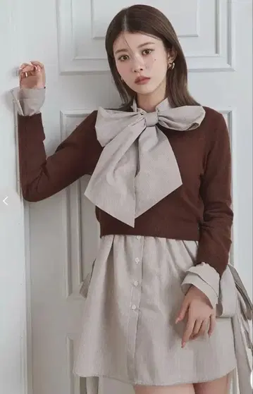 스나이델 레이어드 보타이 튜닉