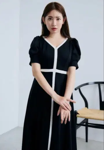 Herlipto Puff Sleeve Jersey Dress M