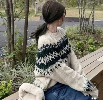 nugu 노르딕 니트 베이지