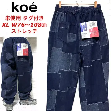 [ 미사용 택 포함 ] KOE 패치워크 이지 와이드 데님 배기 팬츠
